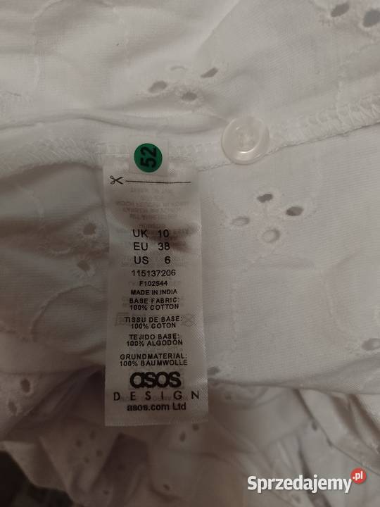 38M ASOS Design Długa biała ażurowa sukienka z Kraków