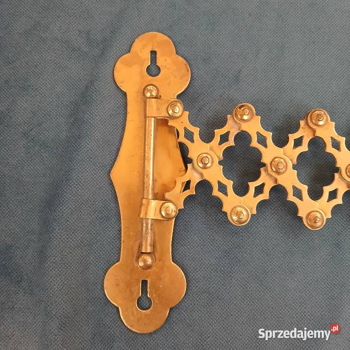 Stary mosiężny świecznik nożycowy Warszawa sprzedam