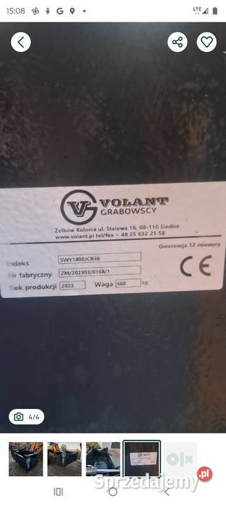 Wycinak kiszonek volant 18 szuflowy lubelskie Wola Burzecka