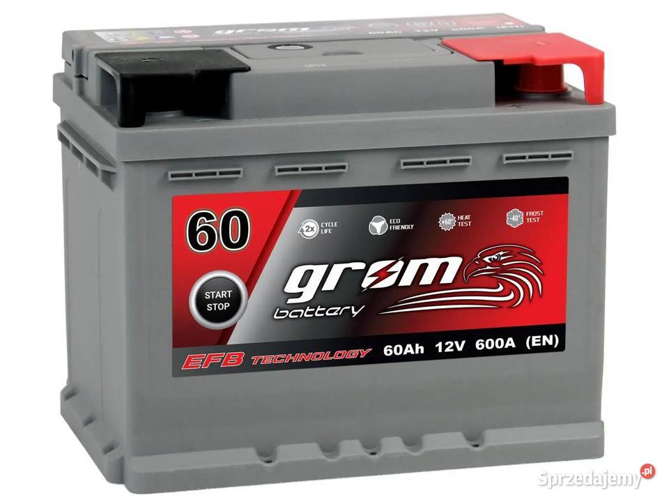 Akumulator GROM EFB STARTSTOP 60Ah 600A Prawy dolnośląskie Wrocław