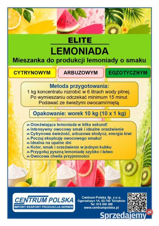 Lemoniada w proszku ELITE Ogorzelczyn