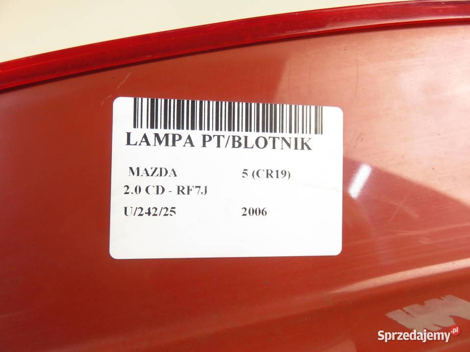 LAMPA PRAWA TYLNA MAZDA 5 CR19 C23551150 osobowe sprzedam