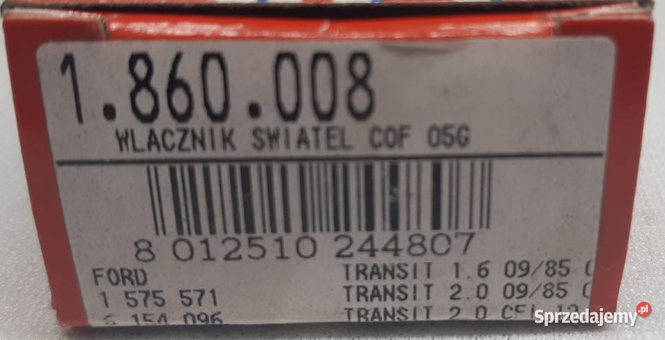 PRZEŁĄCZNIK ŚWIATŁA COFANIA FORD TRANSIT 8592