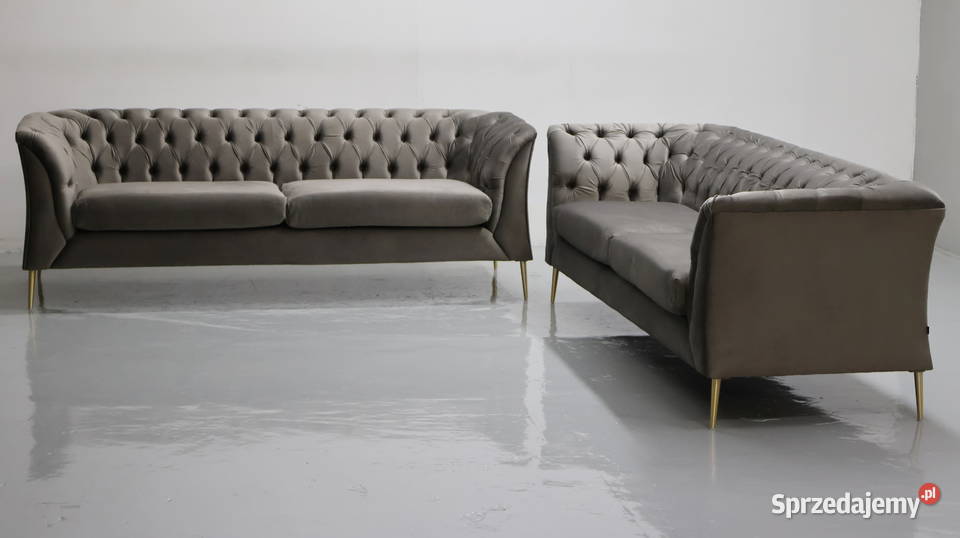 TBB DESIGN WIELKA SOFA 22 kanapa taupe welur wielkopolskie Poznań