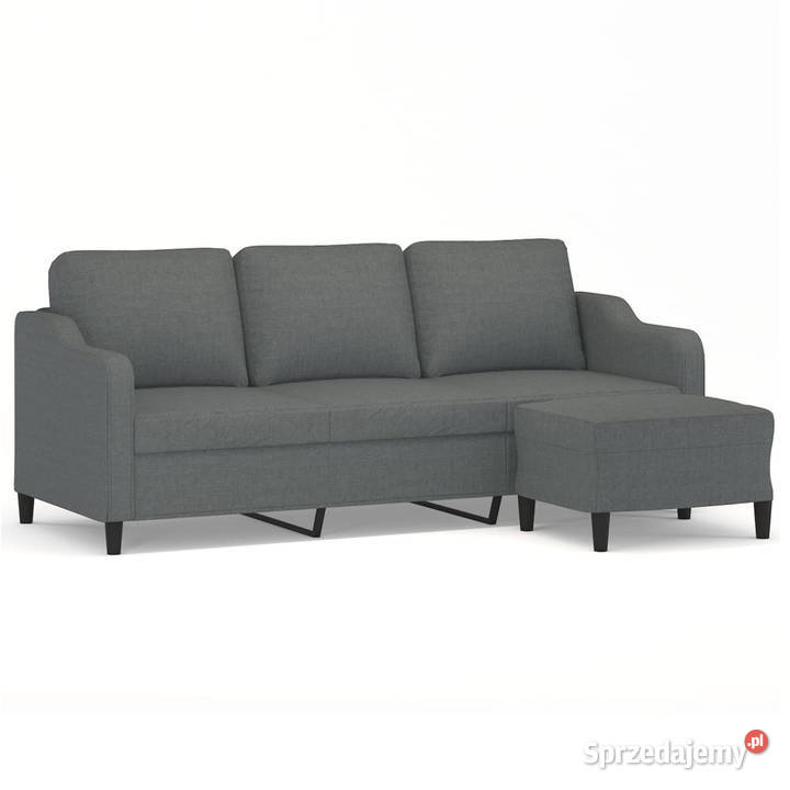 3osobowa sofa z podnóżkiem ciemnoszary 180 mazowieckie Warszawa sprzedam