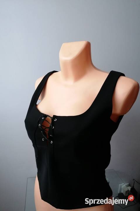 DAMSKI CZARNY TOP EVIE CLOTHING RUK 10 EUR 38M czarny łódzkie Łódź