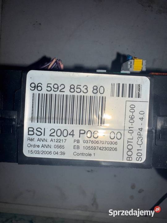 Moduł BSI 96 592 853 80 Citroen C3 Części samochodowe