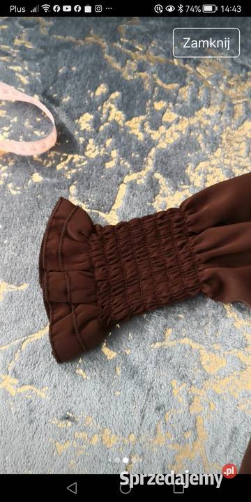 Bluzka damska brązowy/beżowy Moszczenica