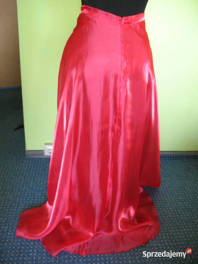 Spódnica maxi szyfon i satyna 38 M pas 70 Rozkloszowana Siedlce