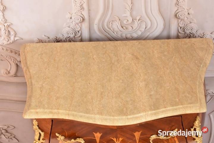 Piękna Drewniana Brzuchata Komoda Blat Marmur Kraków