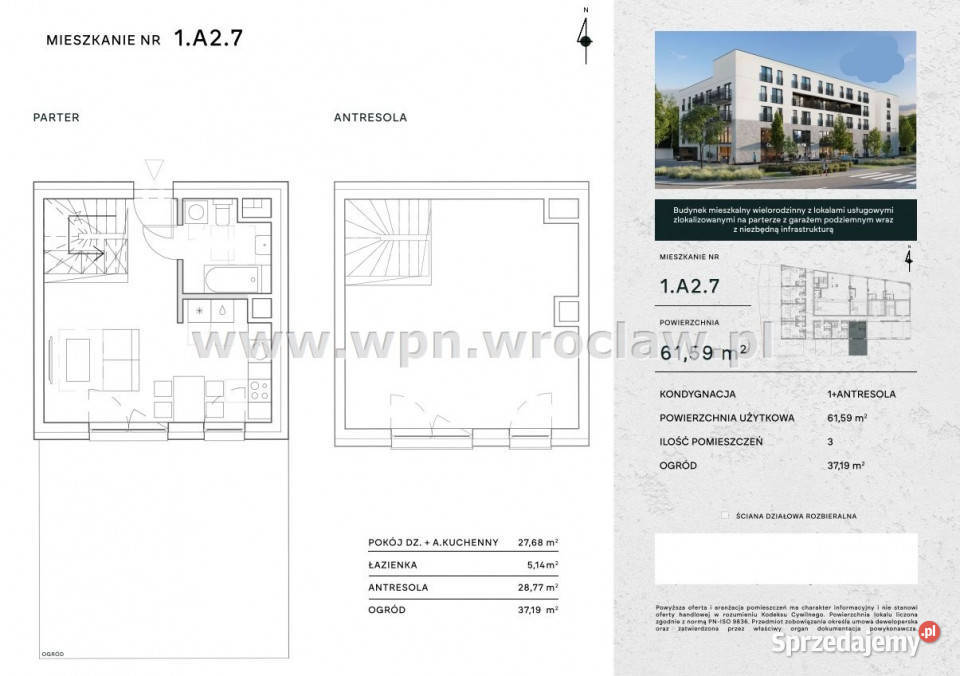 sprzedaży mieszkania 6159 metrów 2pokojowe apartamentowiec dolnośląskie Wrocław