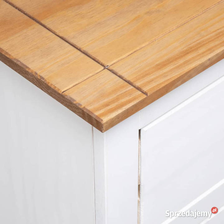 Szafka biała 93x40x80 lite drewno sosnowe seria Warszawa