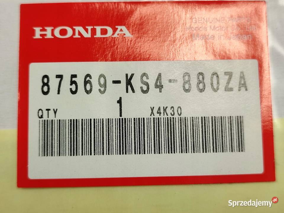 NAKLEJKA PASEK LEWY CZACHA HONDA CN250 1 1994