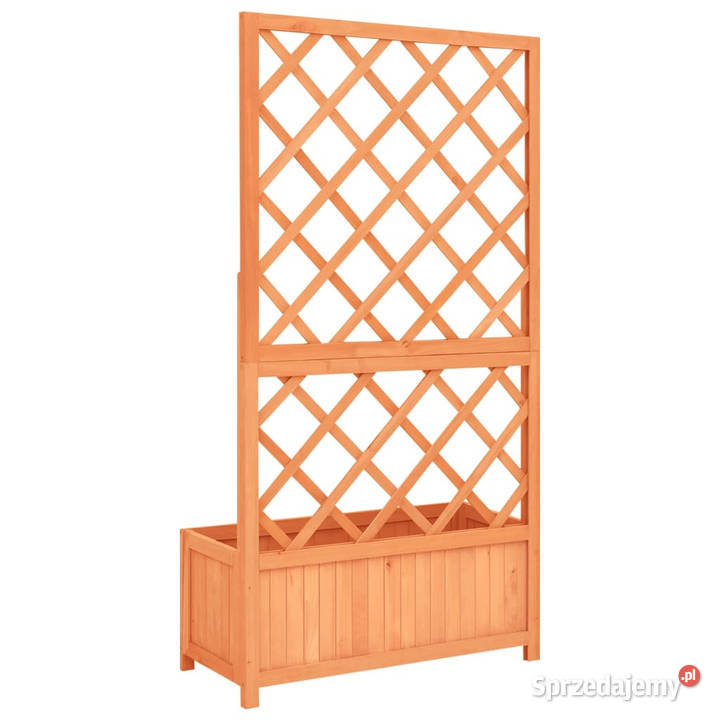 Ogrodowa donica z kratką brązowa 70x30x135 Donice ogrodowe Warszawa