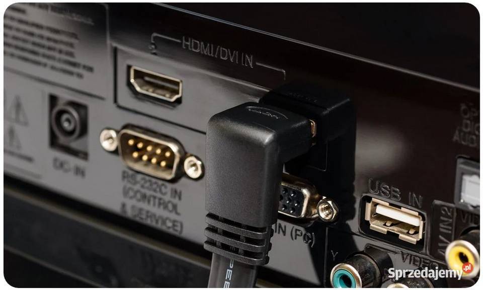 HDMI płaski przewód z wtykiem kątowym 90 stopni Zamość