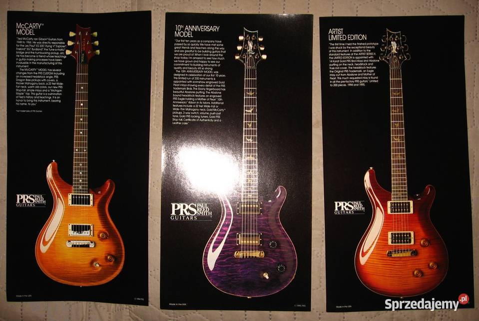 PRS Paul Reed Smith katalog gitar 1992 Muzyka