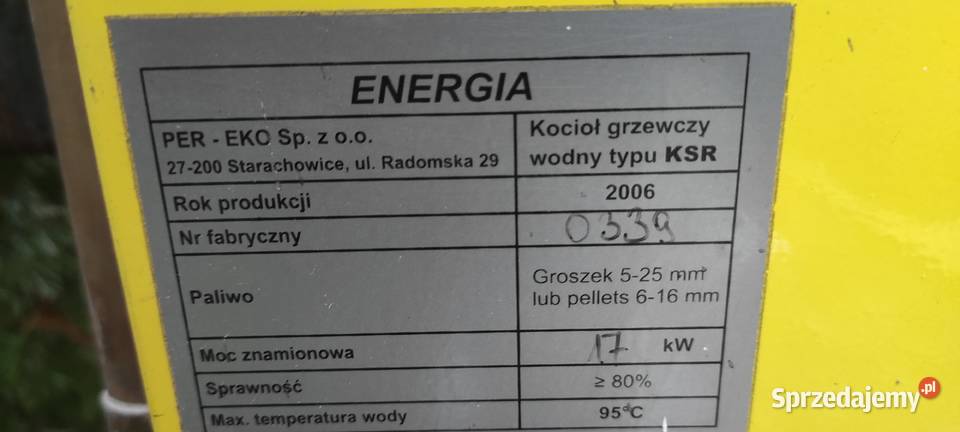 Sprzedam piec na ekogroszek 17kW stal Kalisz sprzedam