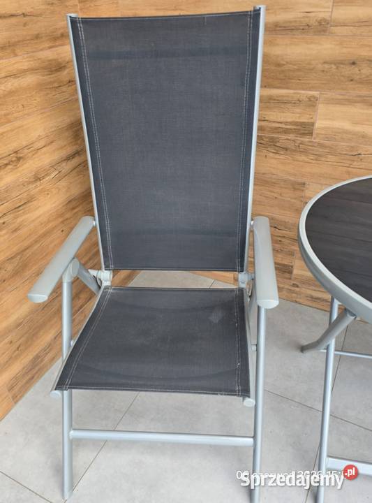 Aluminiowy zestaw 2 SKŁADANE KRZESŁA Gubin