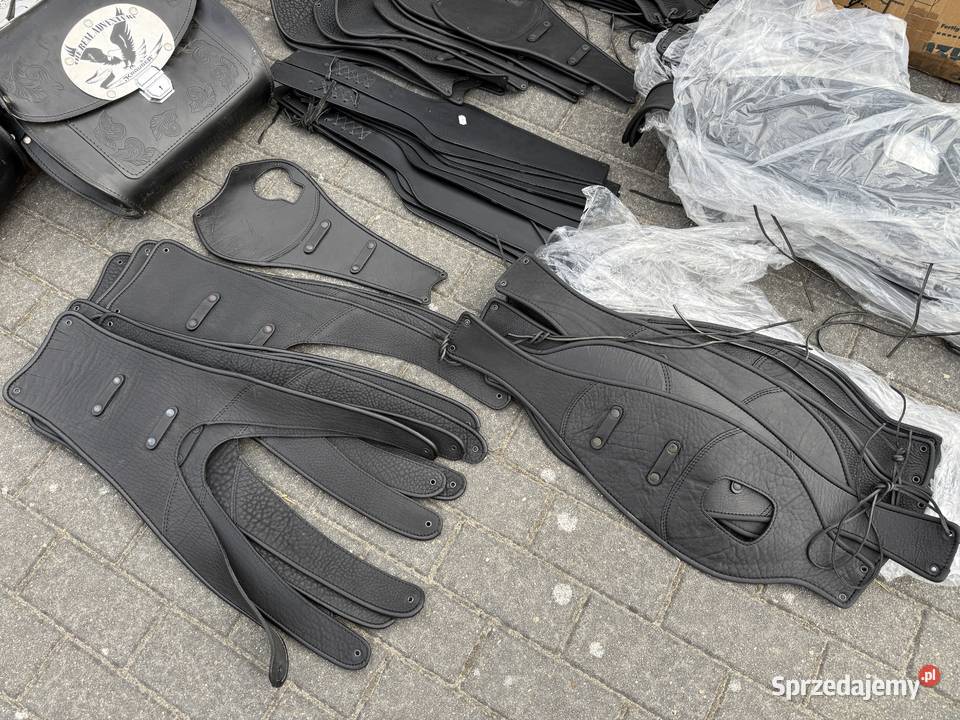 OKAZJA HURT Akcesoria motocyklowe ze SKÓRY Sakwy Kolno sprzedam