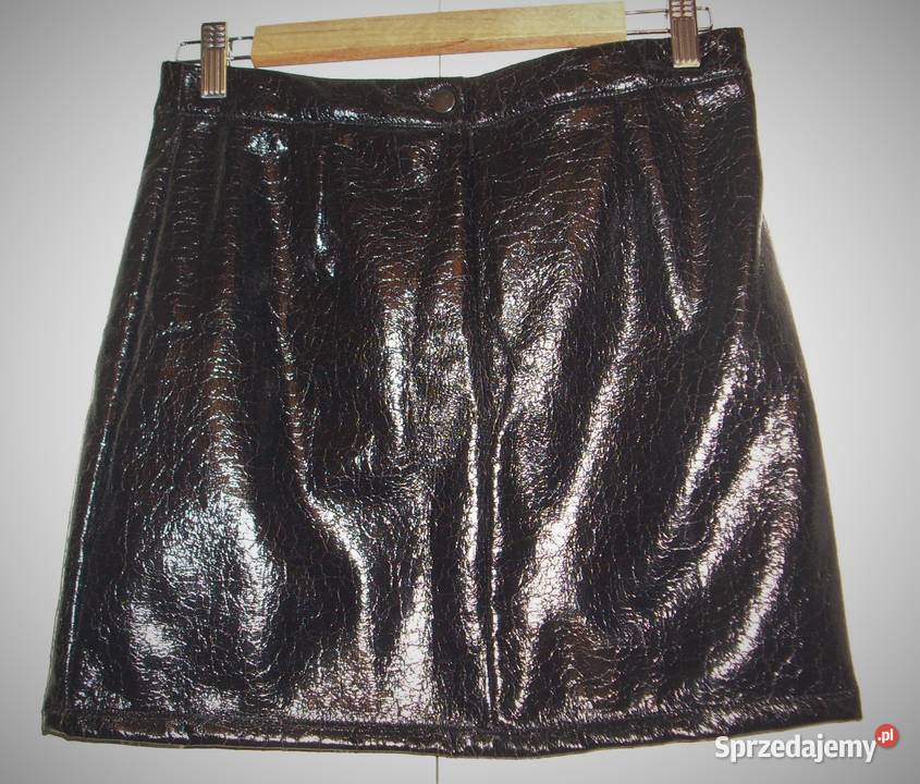 Czarna spódnica ze sztucznej skóry lubelskie sprzedam