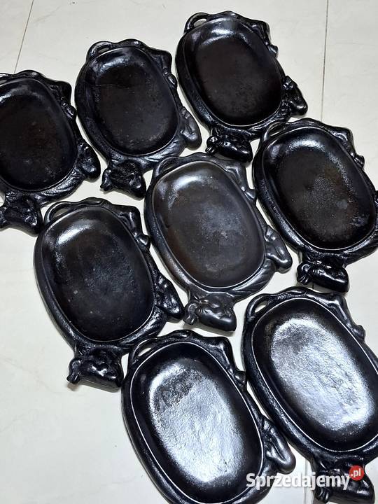 Żeliwny talerz gorący półmisek serwowanie steków Kraków