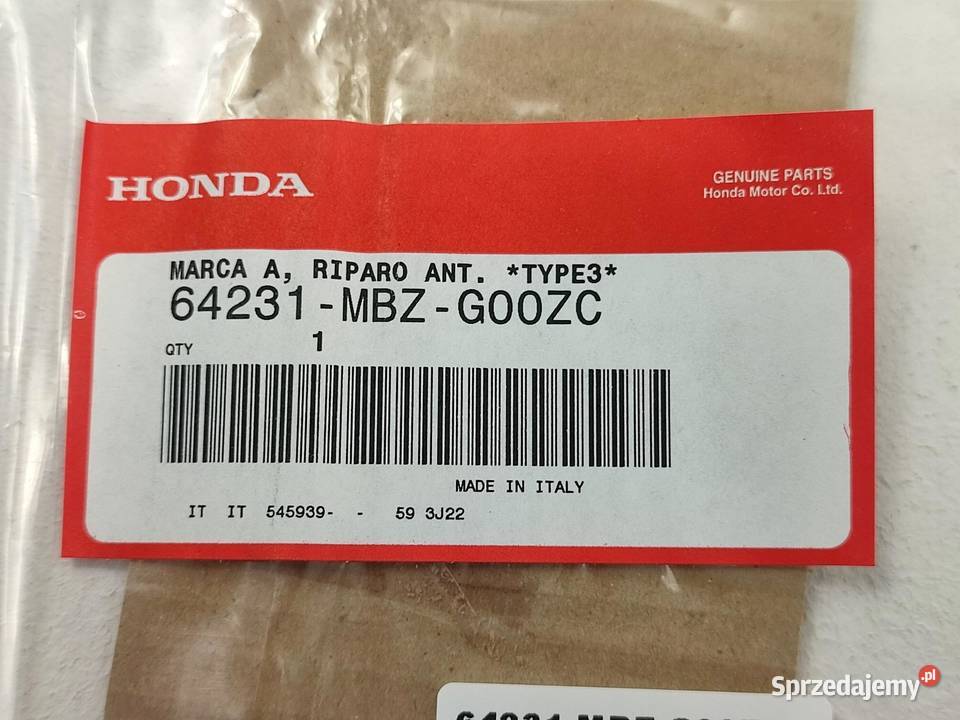 NAKLEJKA HORNETS PR BOCZEK HONDA CB 600 S HORNET osobowe Tapicerki samochodowe