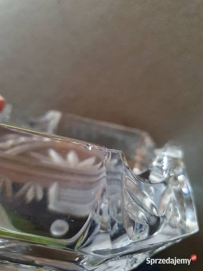 Stara kryształowa popielniczka Myszków