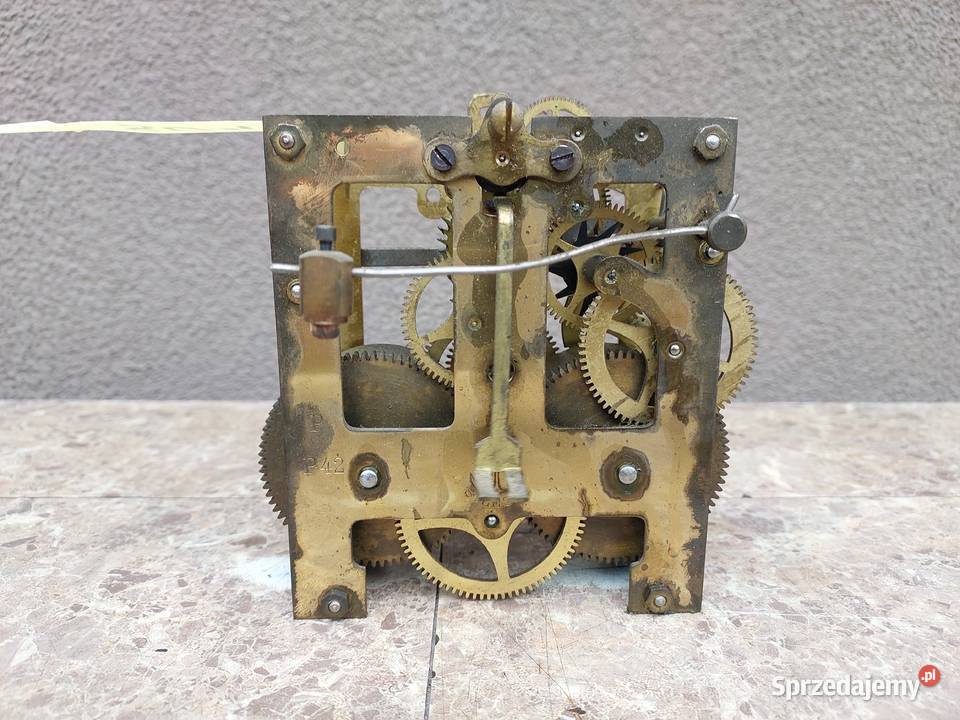 804 Mechanizm starego zegara ściennego GB P42 Antyki pomorskie