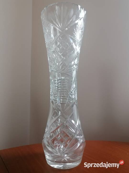 Wazon Kryształowy Wysoki 31 PRL