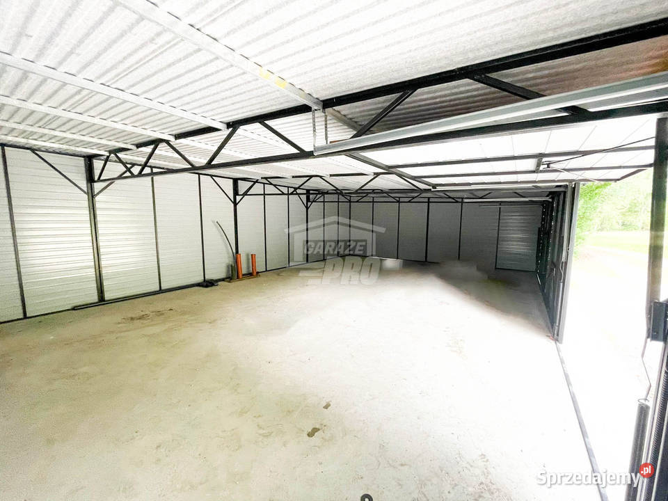 Rząd garaży Garaż blaszany 12x6m 4x brama blacha Chodzież