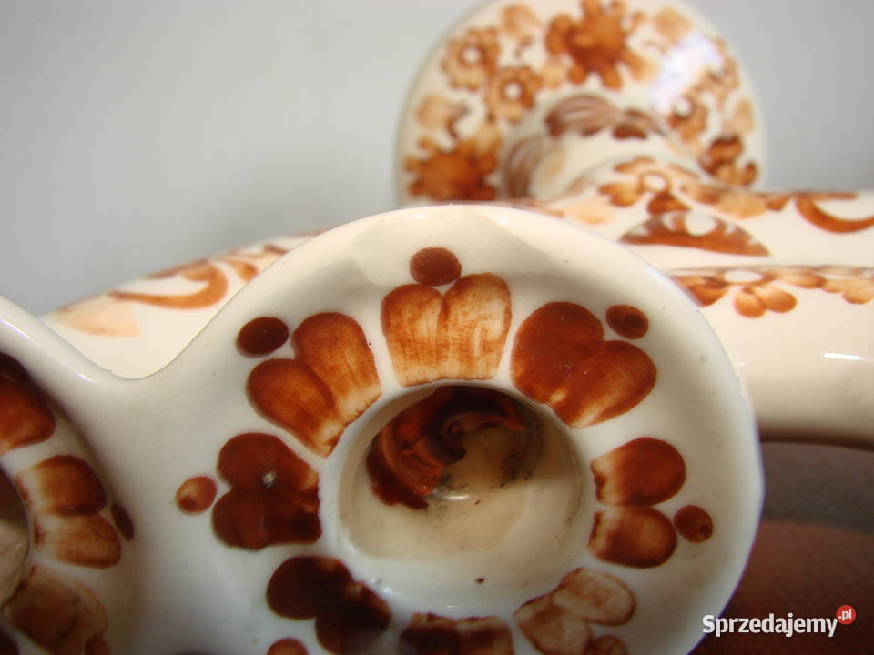 Włocławek fajansowy świecznik Pruszcz Gdański