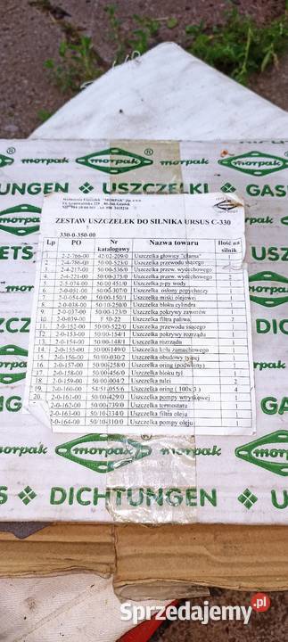 Uszczelki URSUS C330 Pozostałe Części opolskie Byczyna