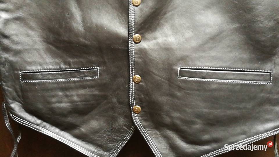 Męska skórzana kamizelka motocyklowa skóra Warszawa