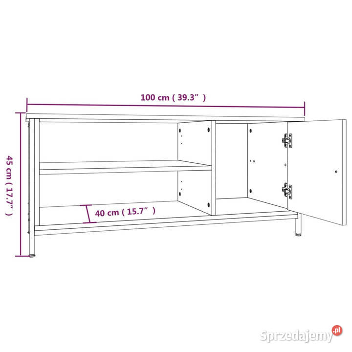 Szafka pod TV dąb sonoma 100x40x45 materiał Warszawa