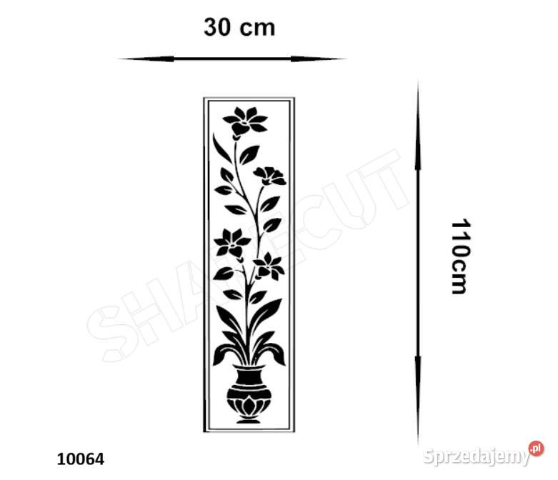OZDOBNA NAKLEJKA NA ŚCIANĘ KWIATY 110 X 30 BEZ Olsztyn