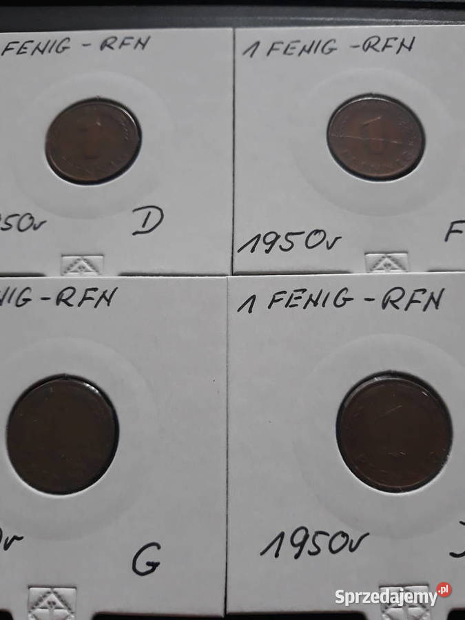 1 Fenig RFN 1950 r men DFGJ zestaw