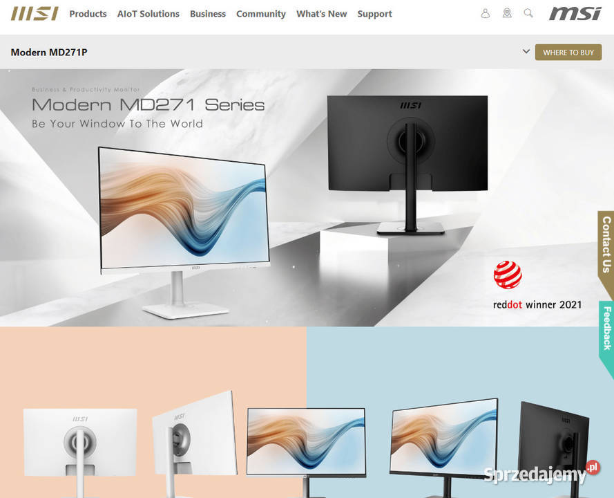 Monitor biurowy MSI Modern MD271P 27 75Hz