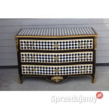 Królewska Biało Czarna Komoda Vintage Szafa Kraków sprzedam