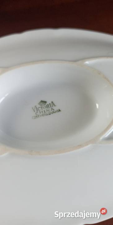 Sosjerka Victoria Czechoslovakia Piękny dekor Porcelana i szkło Gdańsk sprzedam