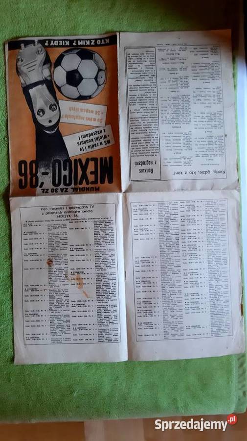Gazeta magazyn pilkarski mundial 1986 Meksyk miękka Czasopisma Katowice sprzedam