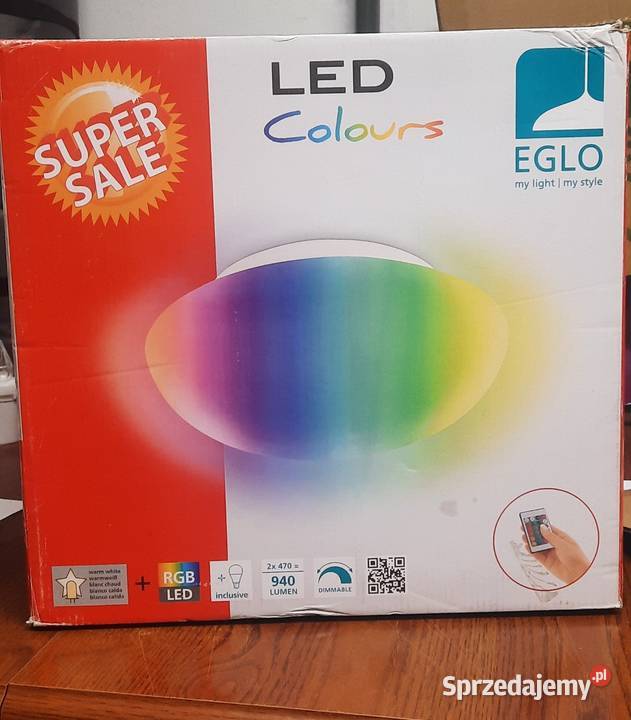 Lampa plafon eglo led rgd z pilotem