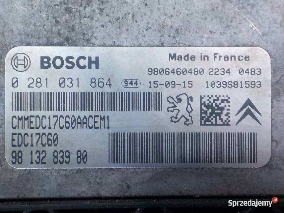 CITROEN C4 GRAND PICASSO II 16 BHDI 15r 5D Czujniki i sterowniki mazowieckie Suków