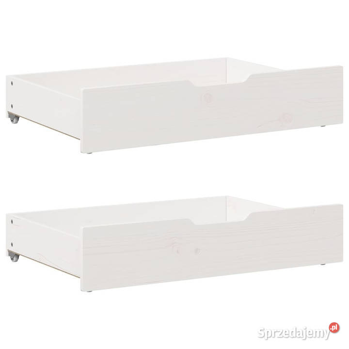 Sofa rozsuwana z szufladami bez materaca białe 193cm Warszawa