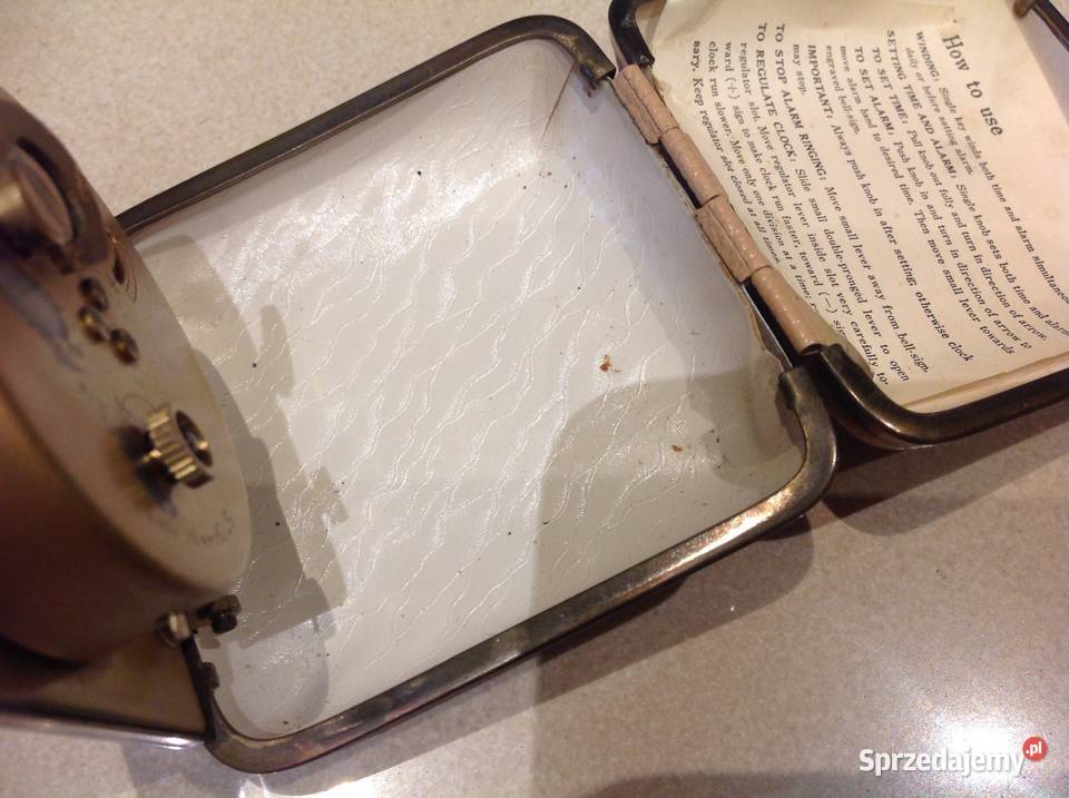 Stary Zegarek Budzik Podróżny 2 JEWELS