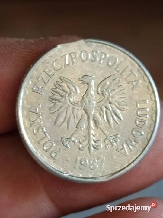 Sprzedam monete 1 zloty 1987 odkroj blachy gggg Kolekcje Chełm sprzedam