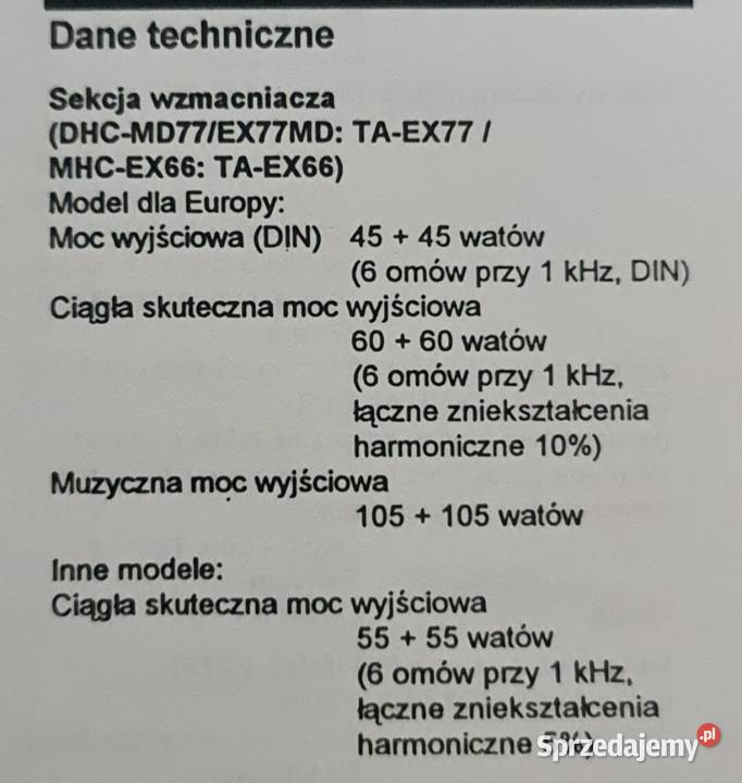 Wzmacniacz stereo Sony TAEX66 małopolskie Kraków sprzedam