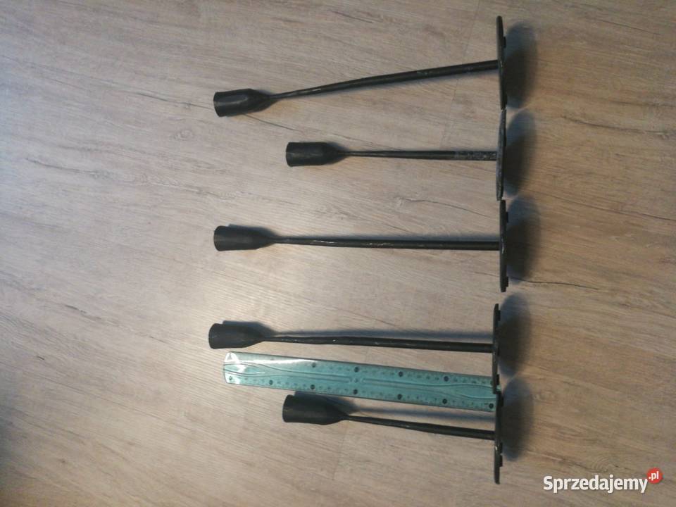 Świeczniki metalowe kute zestaw Choszczno