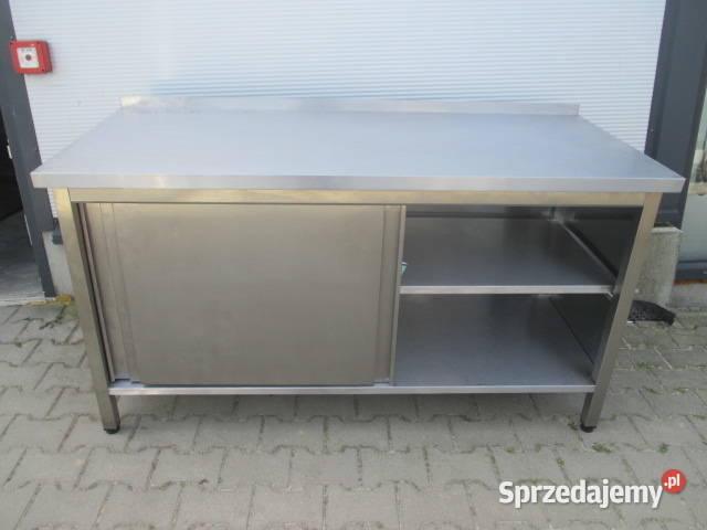 Stół Drzwi Suwane z 2 Półkami 160x70x85 wielkopolskie Ostrów Wielkopolski