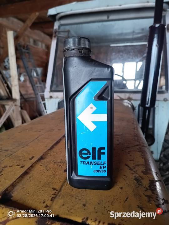 Butelka oleju ELF Tranself EP 80W90 lata 90 małopolskie Kościelisko