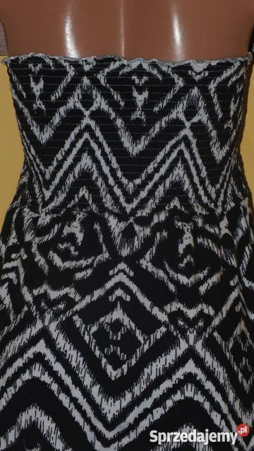Sukienka maxi w kolorze czarnym w białe wzory Inowrocław